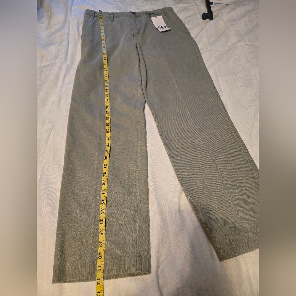 Zara Straight Jeans Men's Colod Khaki Size L - Picture 3 of 15